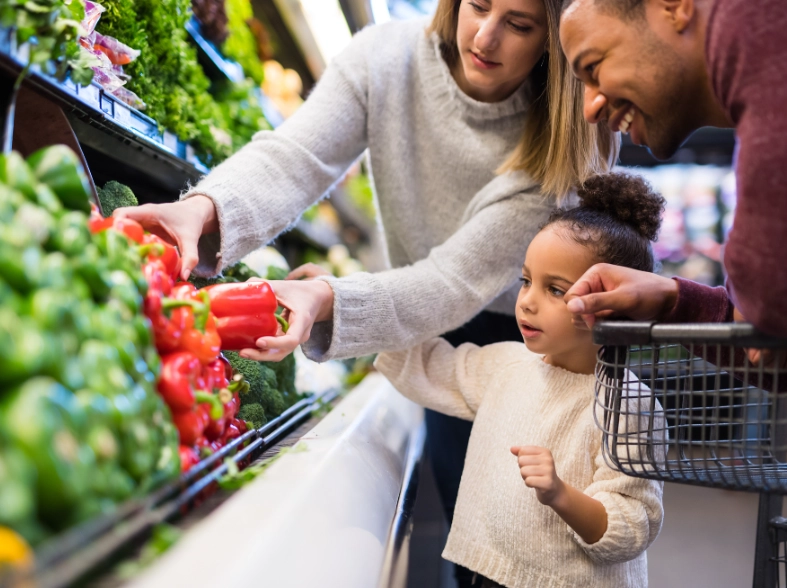 healthy grocery shopping